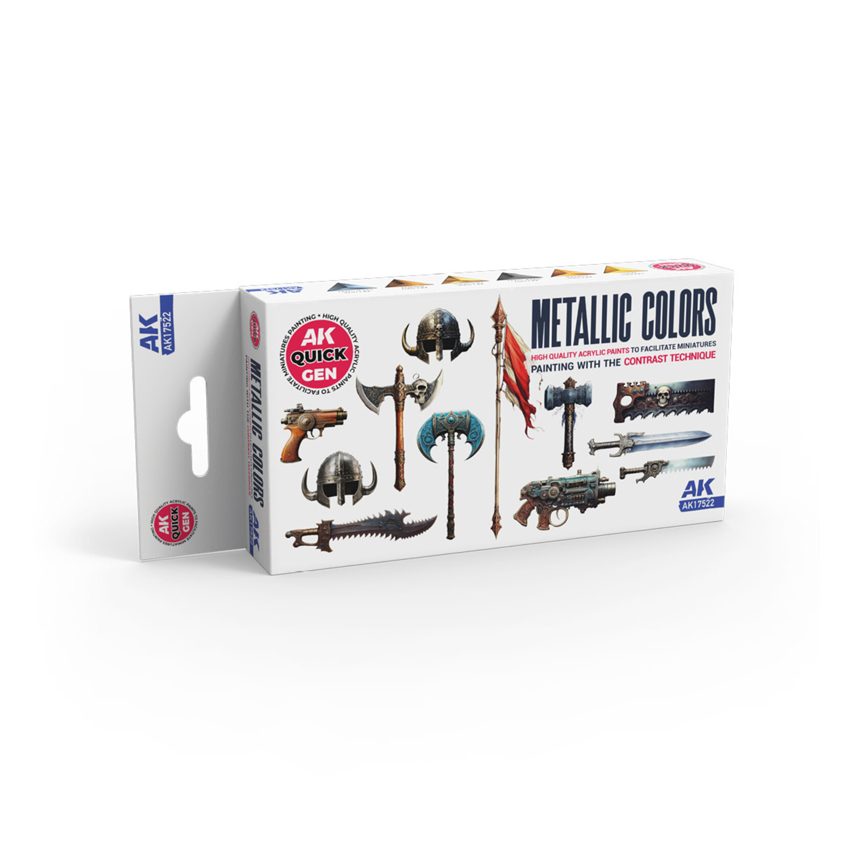AK Interactive 17522 Quick Gen - Metallics (Set)