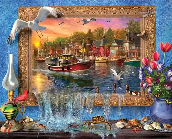 7011026 Seaside Harbor 1000 Piece Puzzle