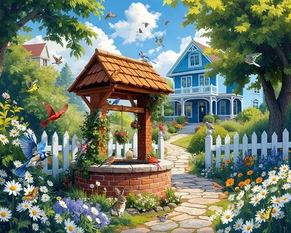 3311362 Wishing Well Garden 1000 Piece Puzzle