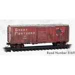 Micro Trains By Atlas 073144360 N 40' Single Door Box Car Weathered GN 5169