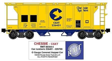 863044 O Covered Hopper Chessie CSXT