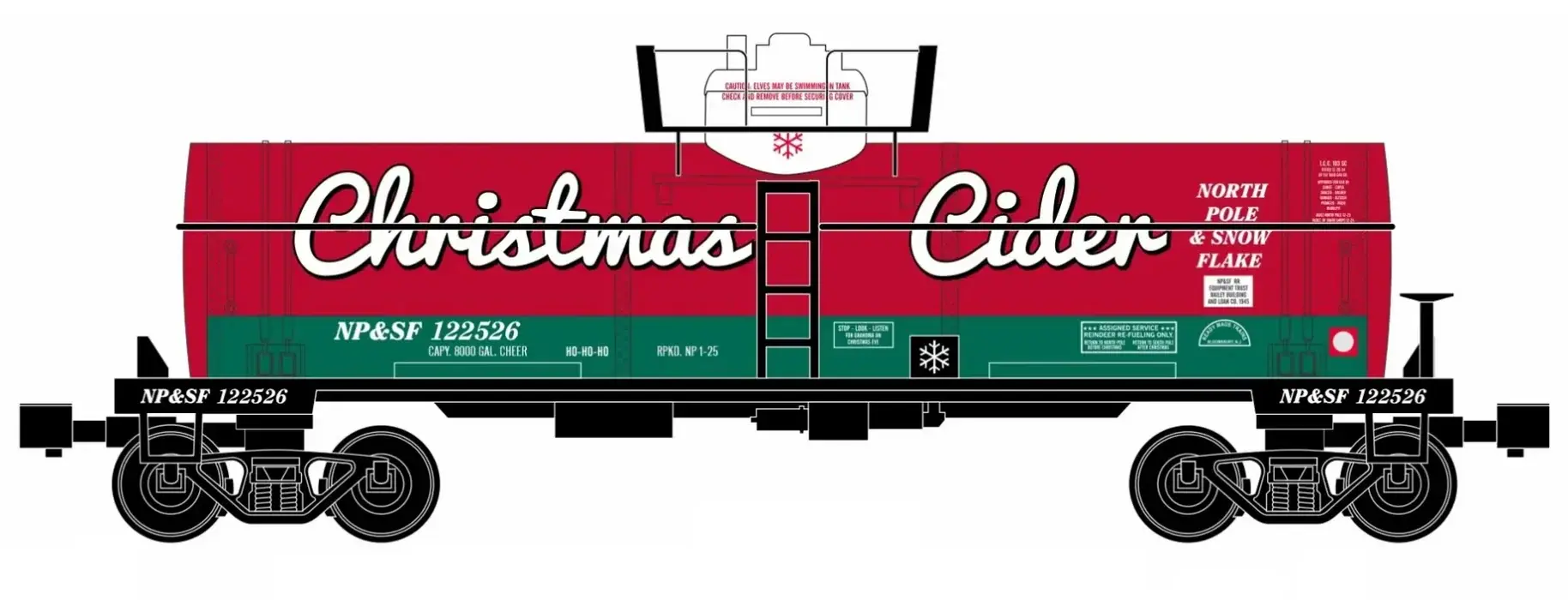 968505 O Tank Car Christmas Cider
