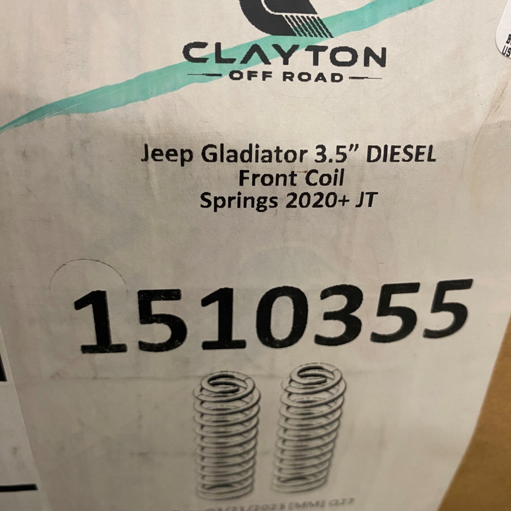 CLAYTON CLAYTON FRONT COIL SPRINGS 3.5" 2020+ GLADIATOR JT DIESEL