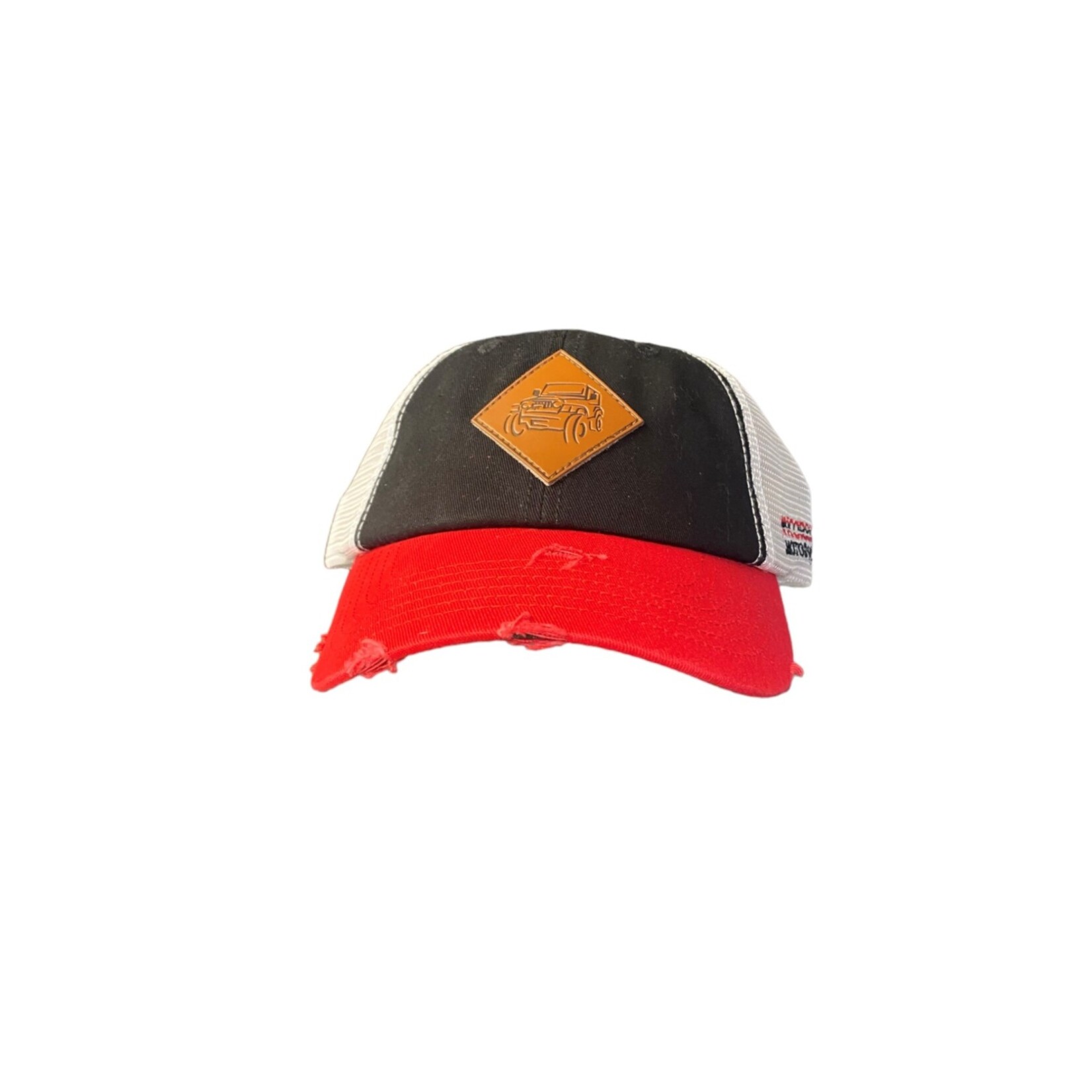 INCORRIGIBLE MOTORSPORTS INCORRIGIBLE OFFROAD LEATHER PATCH 6 PANEL STRUCTURED MESH SNAP BACK HAT