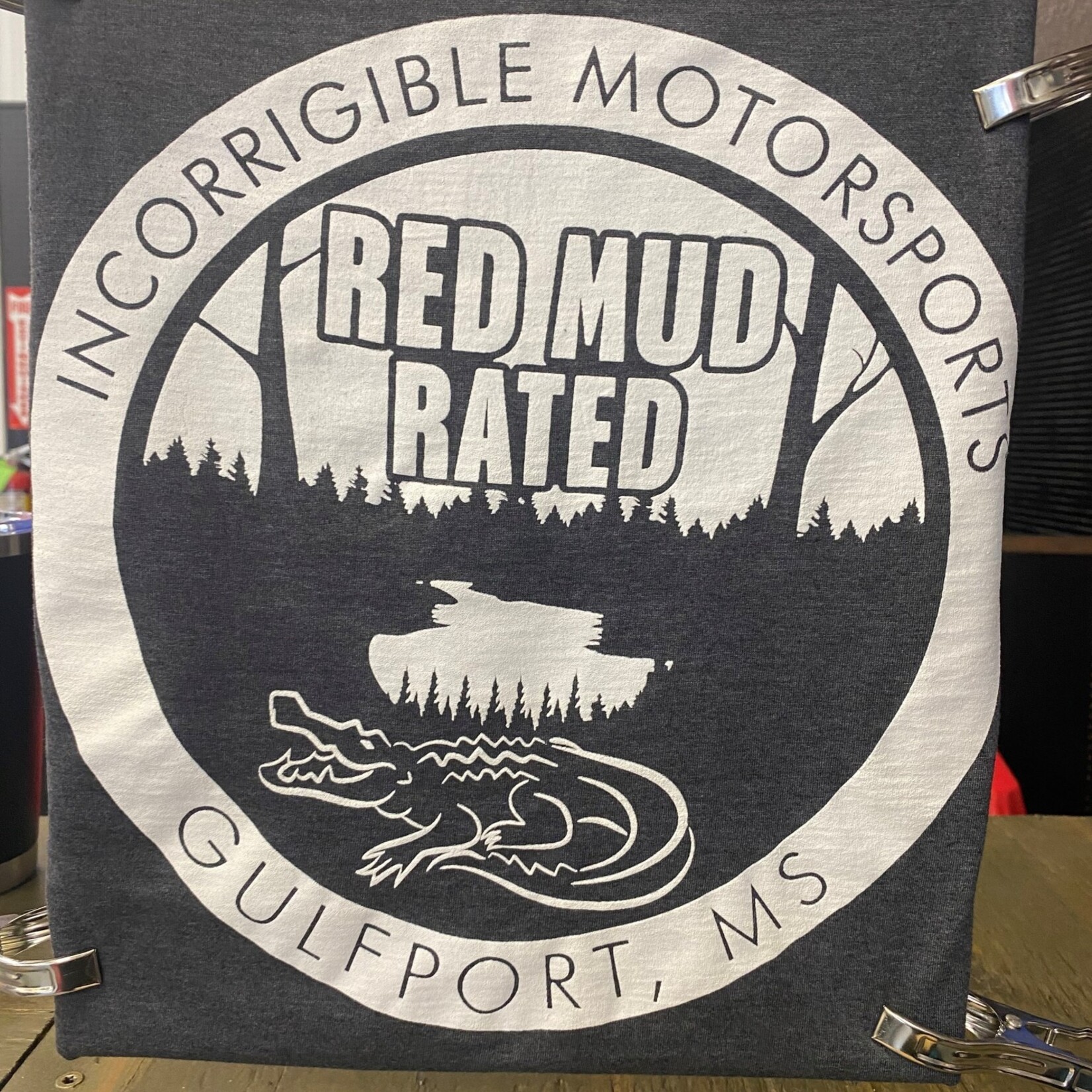INCORRIGIBLE MOTORSPORTS INCORRIGIBLE MOTORSPORTS "RED MUD RATED" T-SHIRT