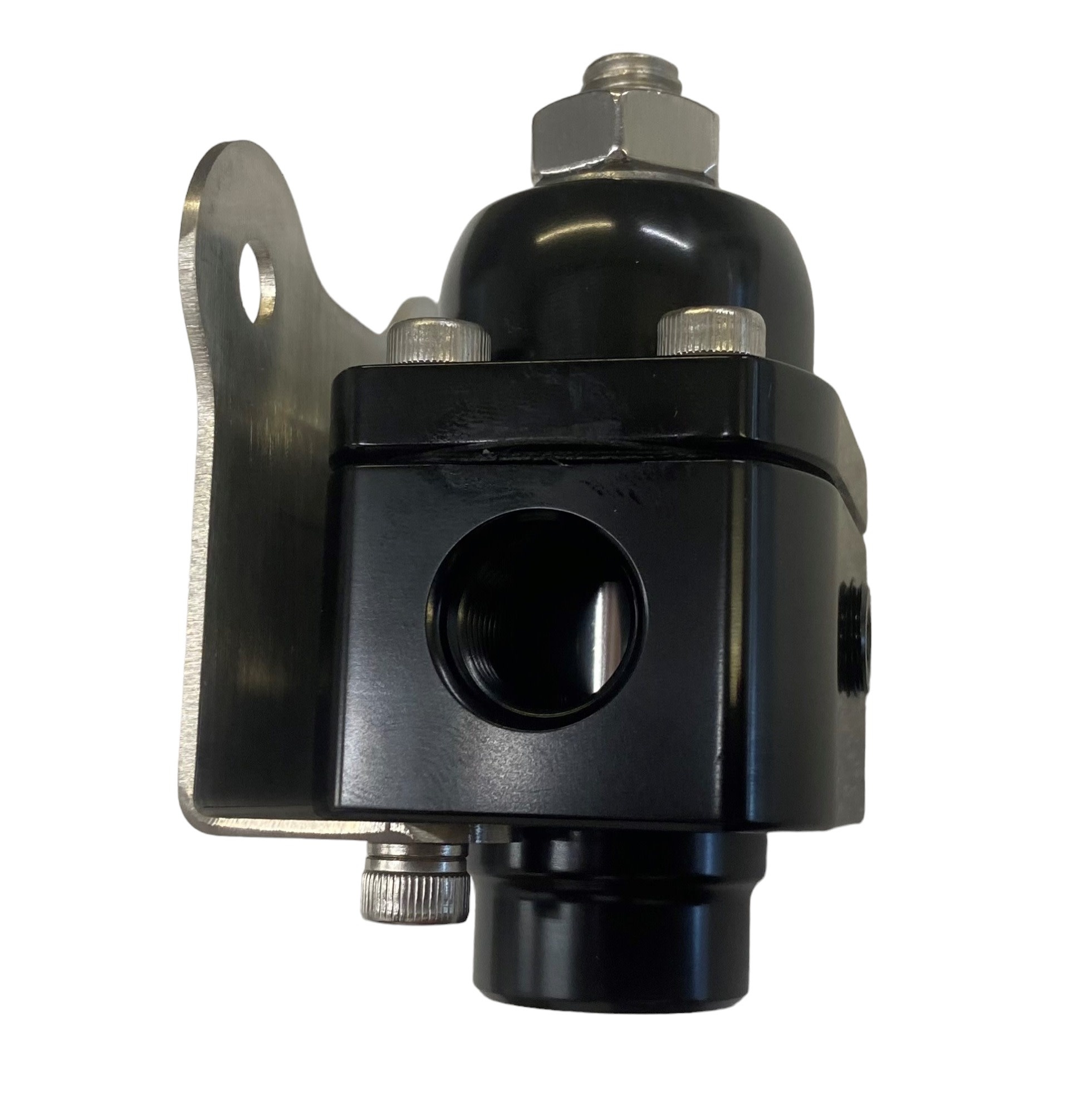 Two Racing Performance Regulator BILLET FUEL REGULATOR 2 PORT 5-12 PSI ADJUSTABLE BLACK ANODIZED ...