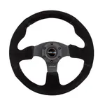 NRG RST-012S Suede Black Stitch Steering Wheel 320MM