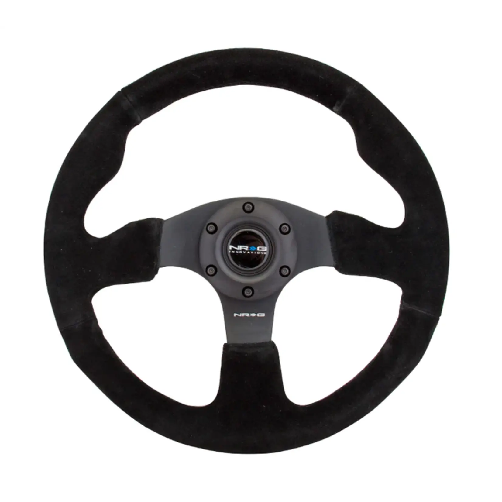 NRG RST-012S Suede Black Stitch Steering Wheel 320MM