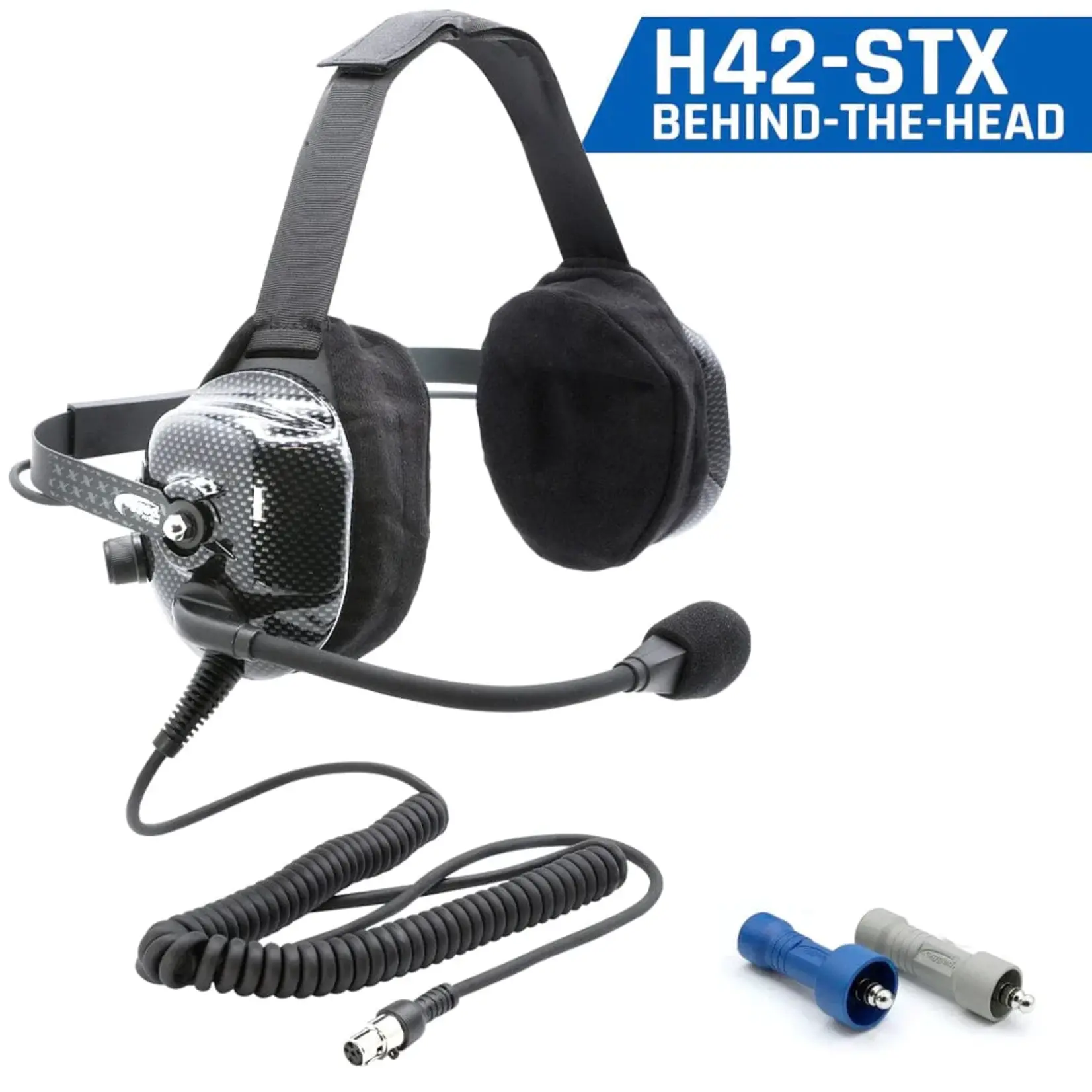 Rugged Radio H42-STX Stereo Headset behind the Head
