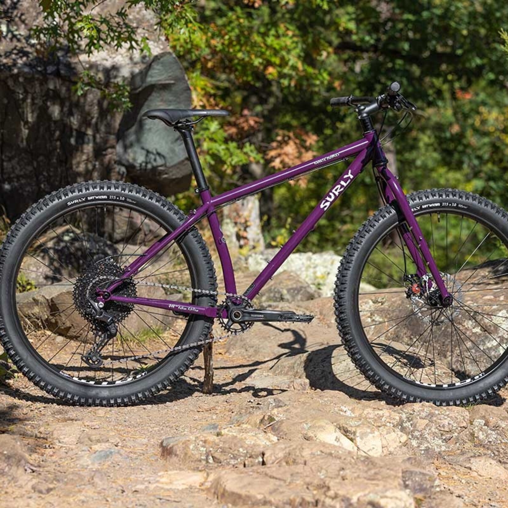 Surly Surly Karate Monkey Bike - 27.5", Steel, Organic Eggplant, Small