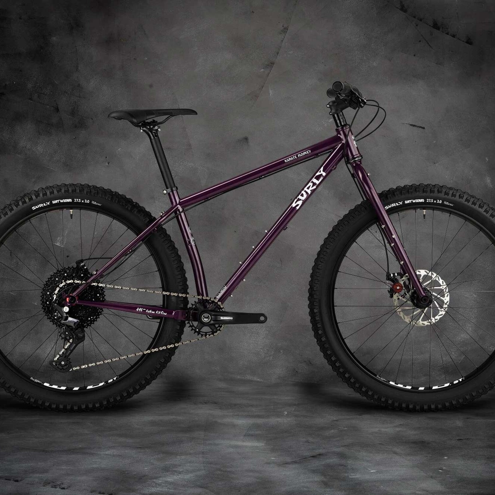 Surly Surly Karate Monkey Bike - 27.5", Steel, Organic Eggplant, Small