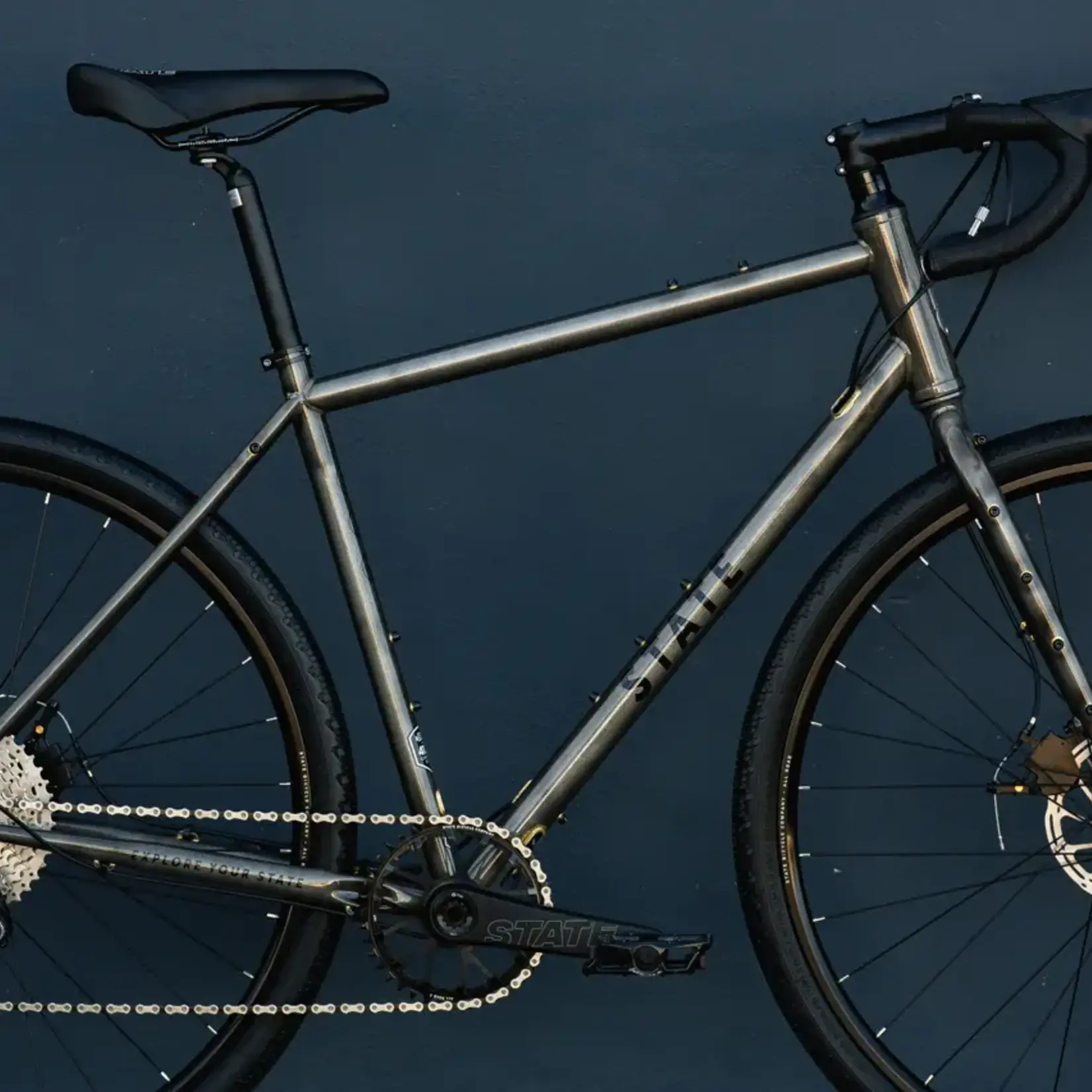 State Bicycle State 4130 All-Road Drop Bar- Raw Phosphate Gravel Bike 12 Speed / UDH