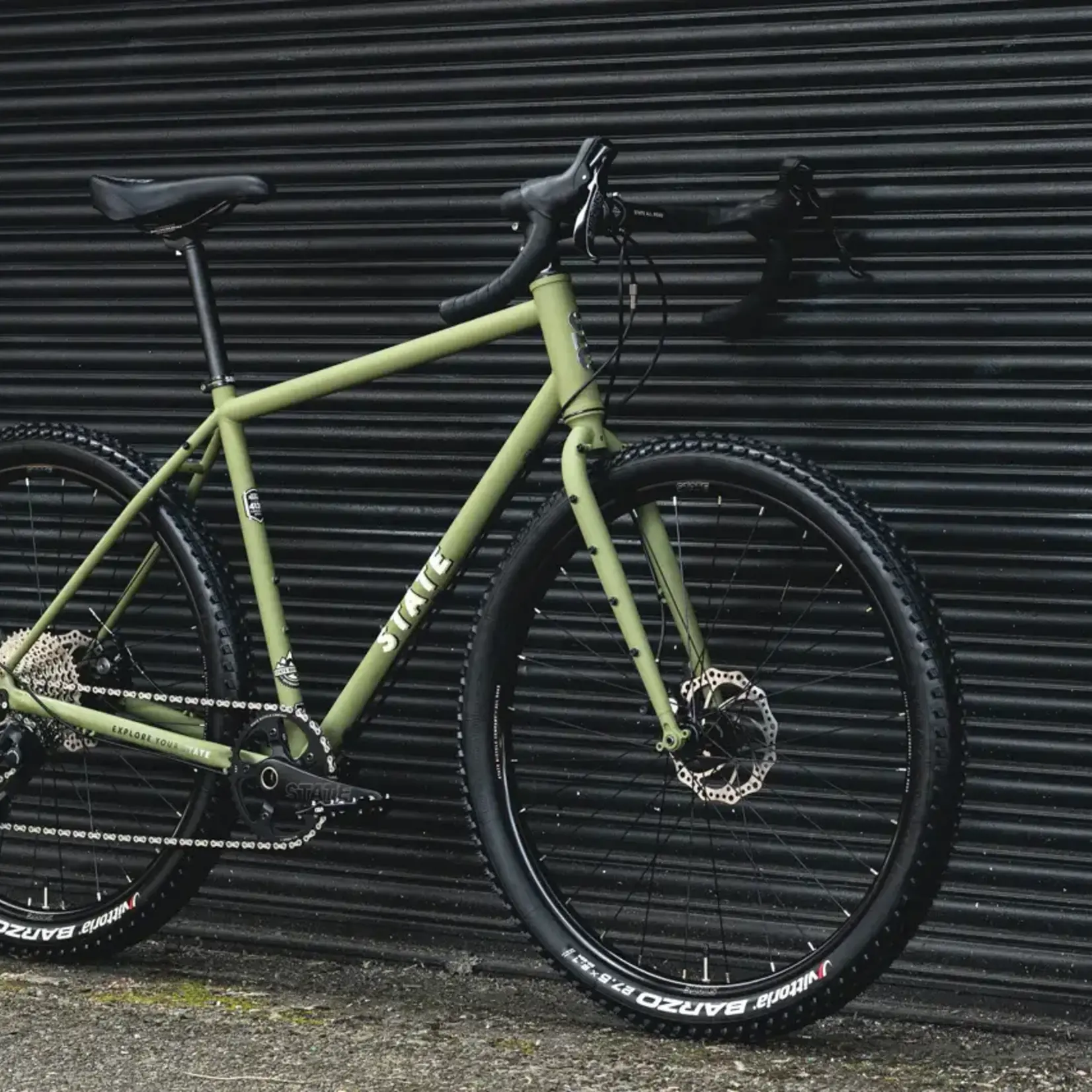State Bicycle State 4130 All-Road Drop Bar - Matte Olive Gravel Bike