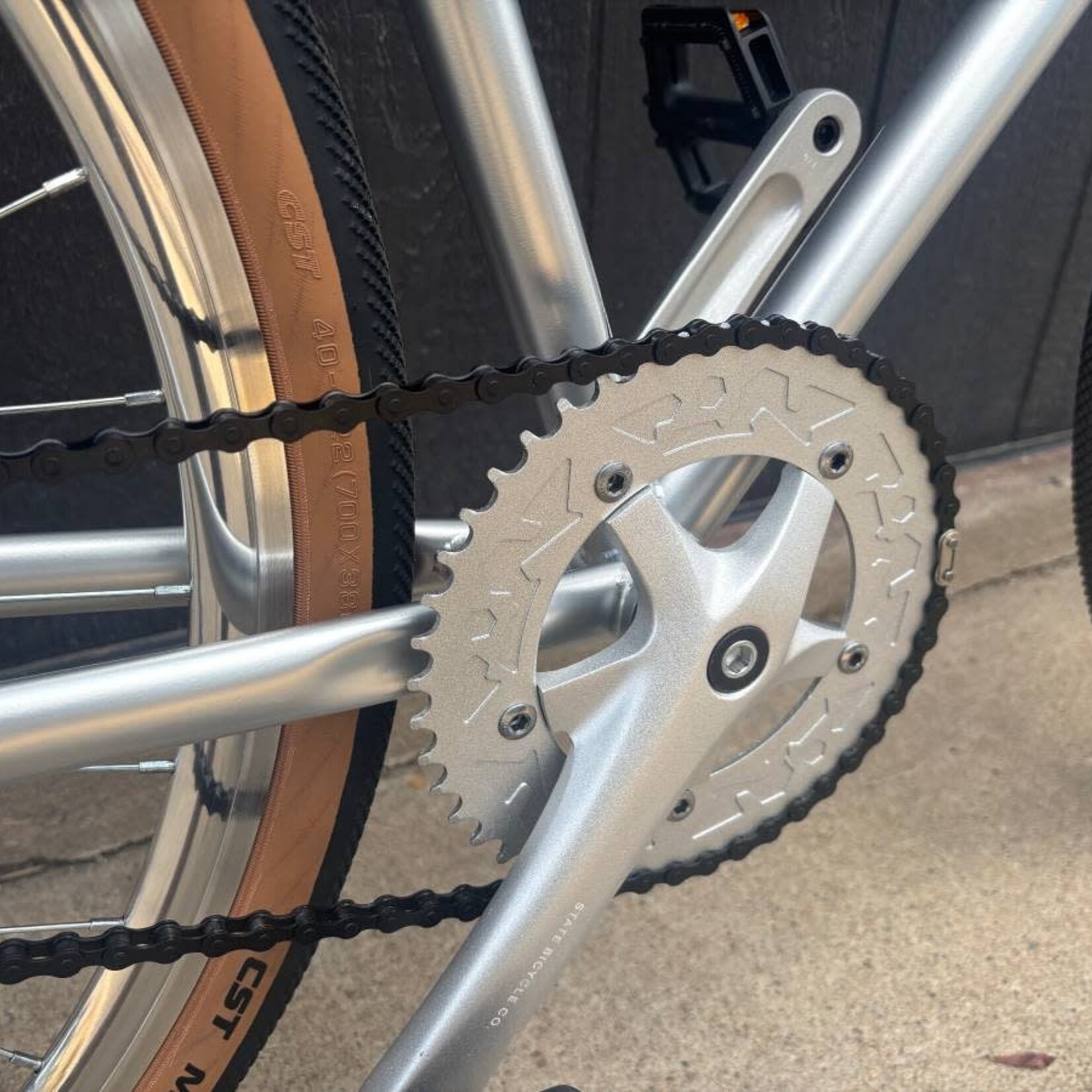 State Bicycle State 4130 - Satin Silver Fixed Gear - Singlespeed