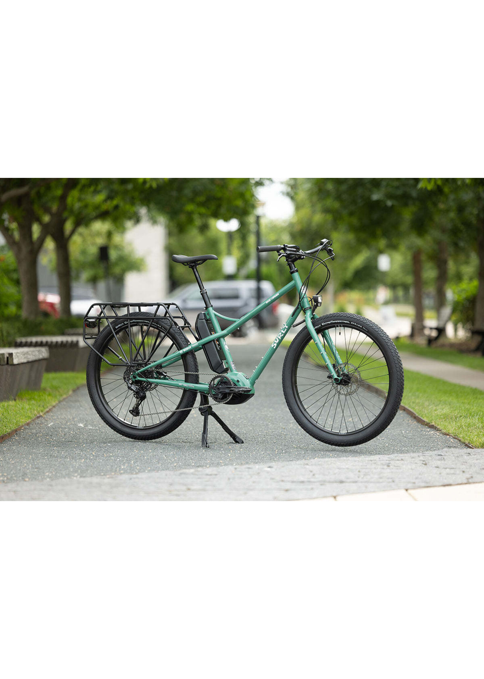 Surly Surly Skid Loader Cargo Ebike - 27.5'', Steel, Illegal Smile Green, All Sizes