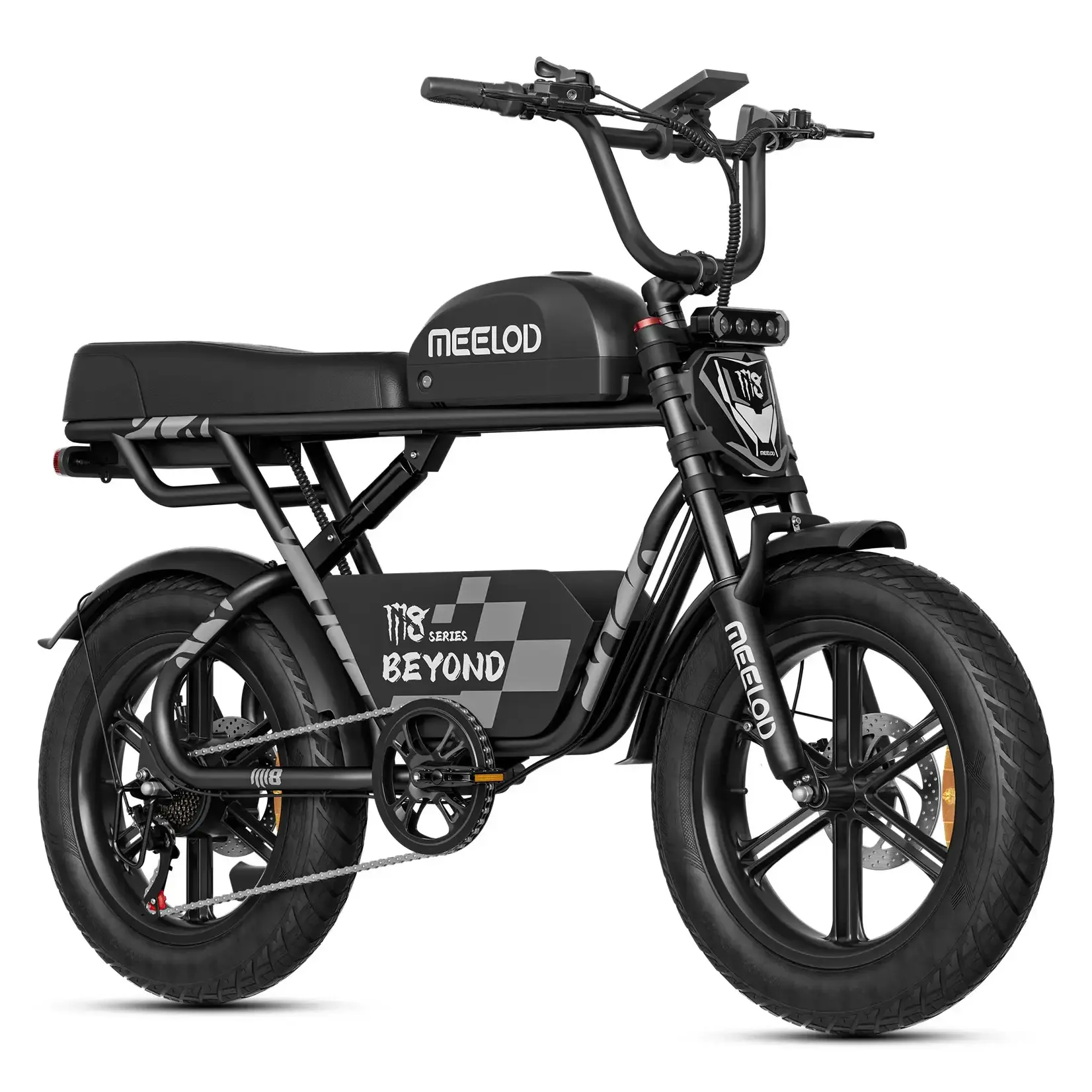 Meelod Meelod M8 1200W Fat Tire Ebike With Extended Double Seat & Storage Basket
