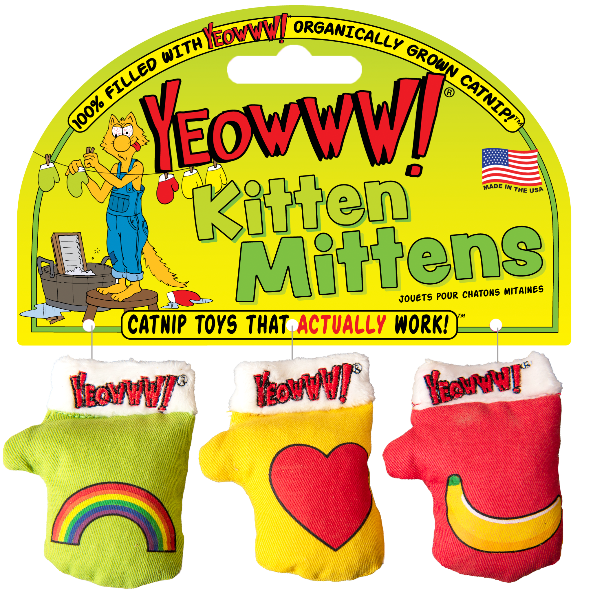 Yeowww Catnip Kitten Mittens Cat Toy 3