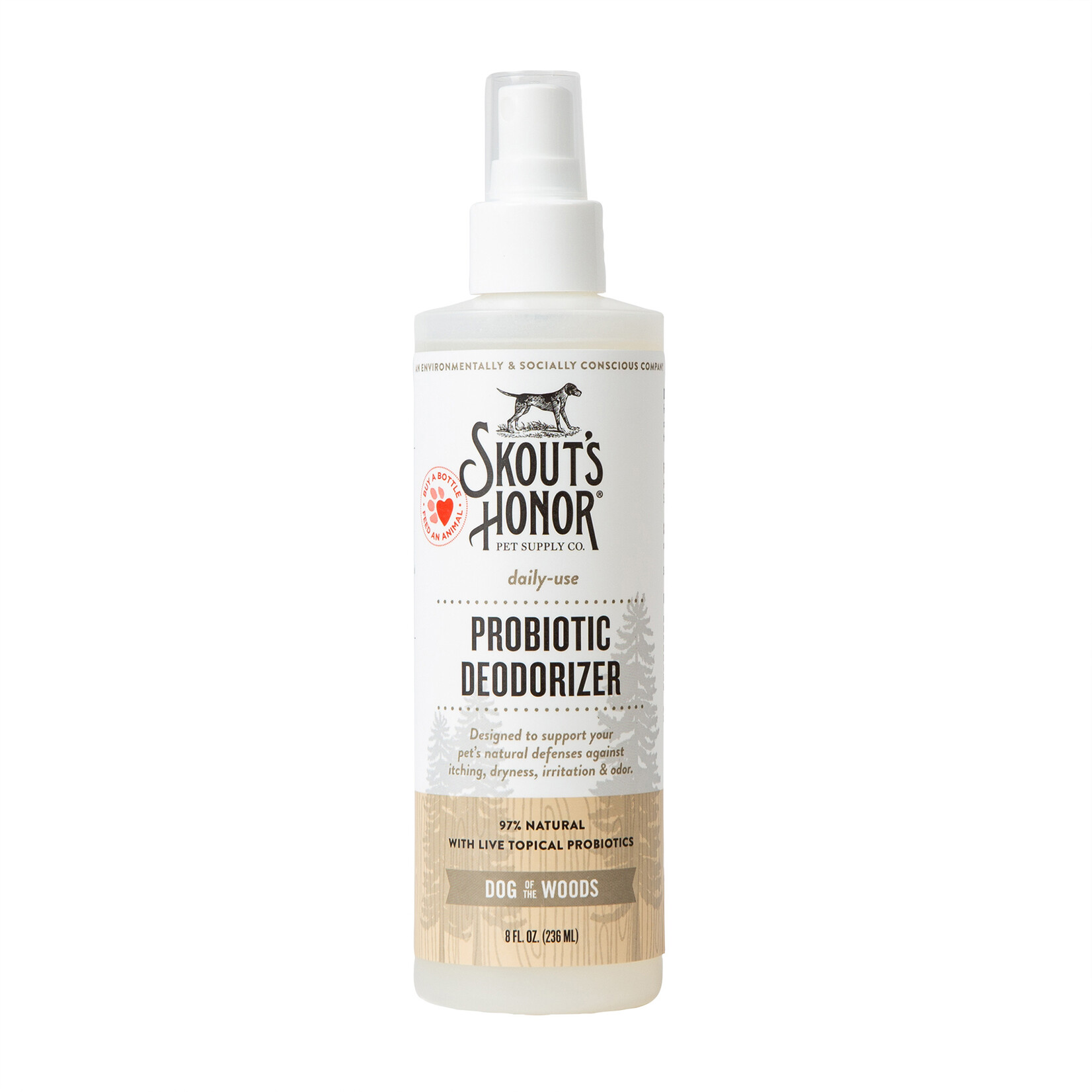 Skout's Honor Probiotic Deodorizer Spray for Dogs, 8oz