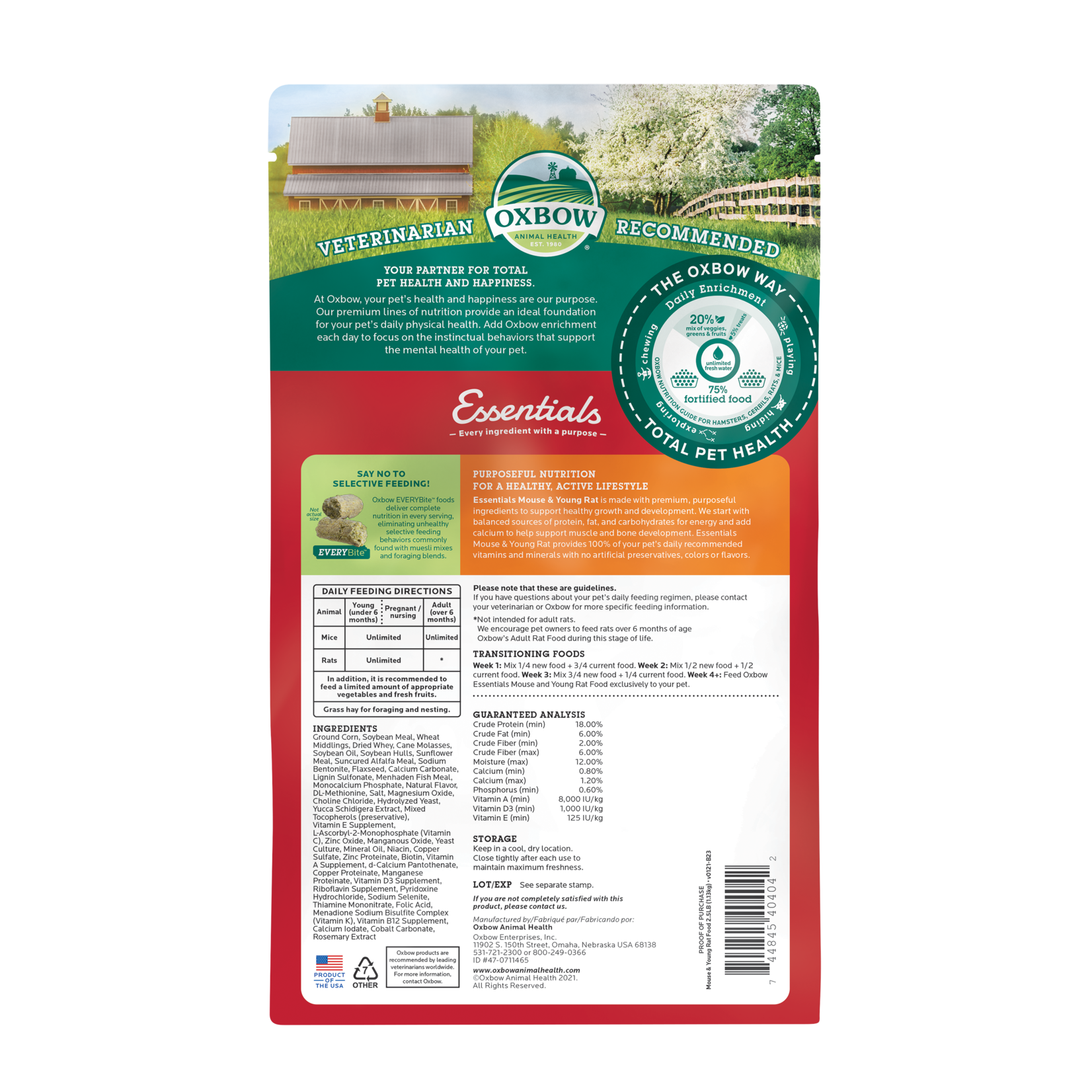 Oxbow Animal Health Essentials Mouse and Young Rat Food