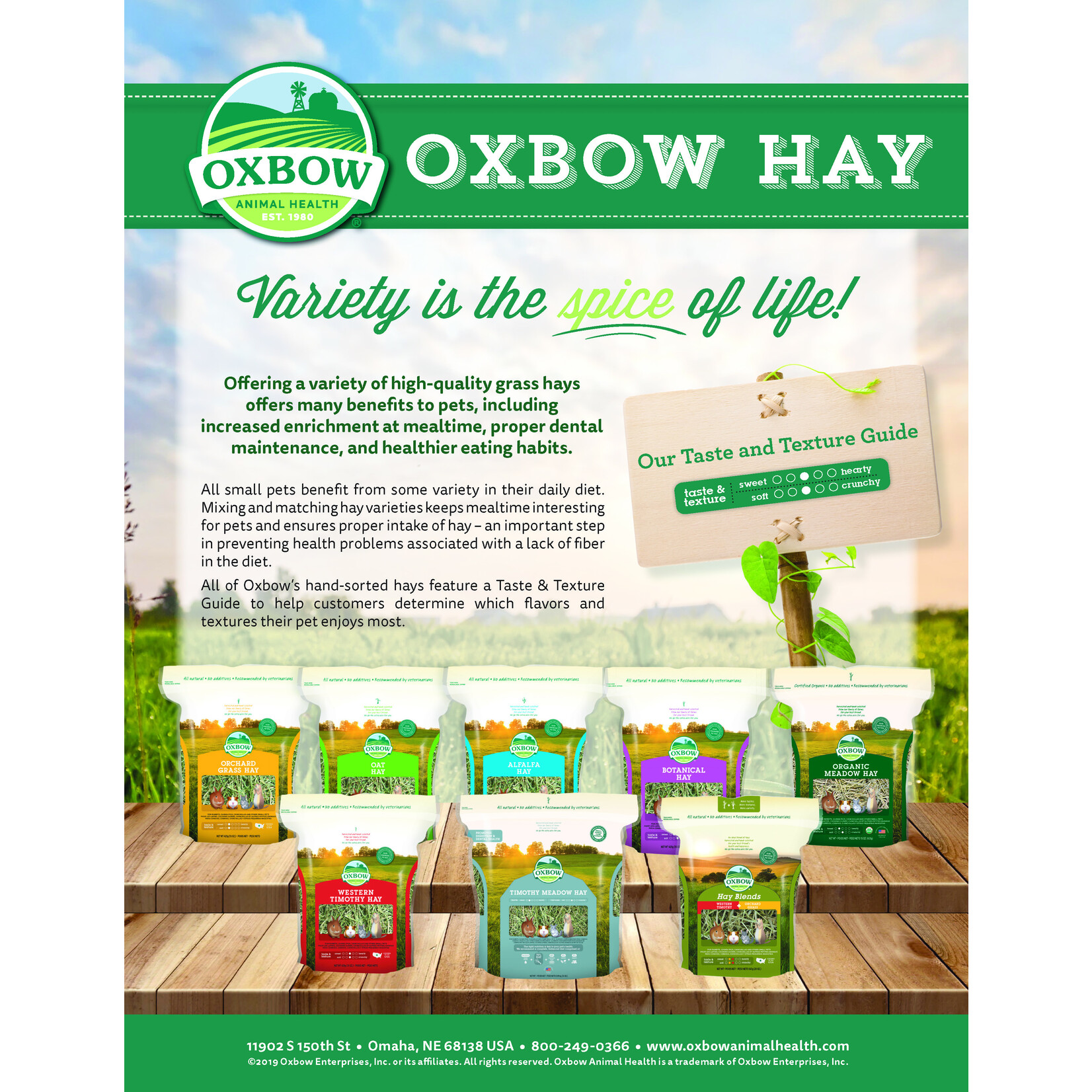 Oxbow Animal Health Oat Hay, 15oz