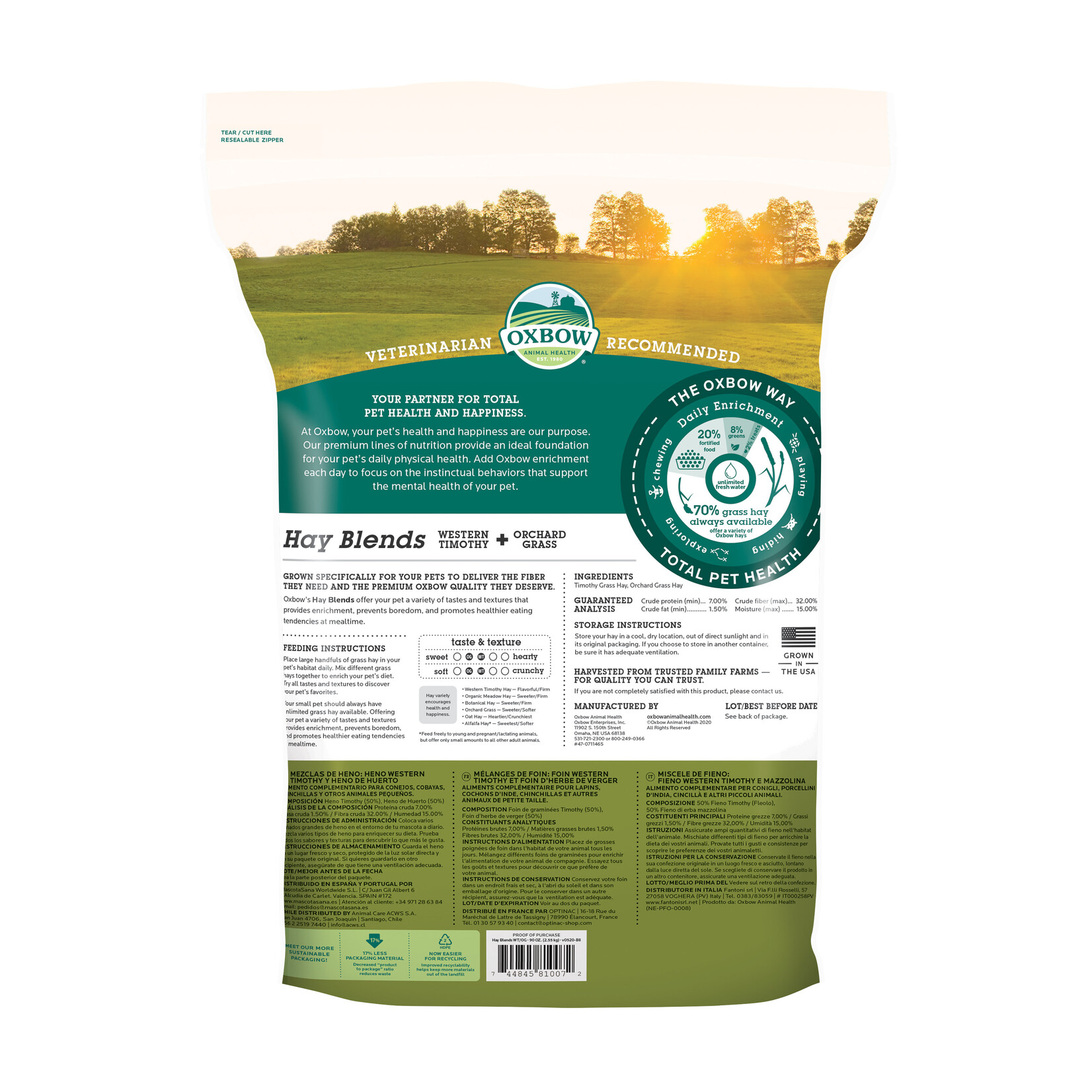 Oxbow Hay Blends - Western Timothy and Orchard Grass - Atlas Pet Supply