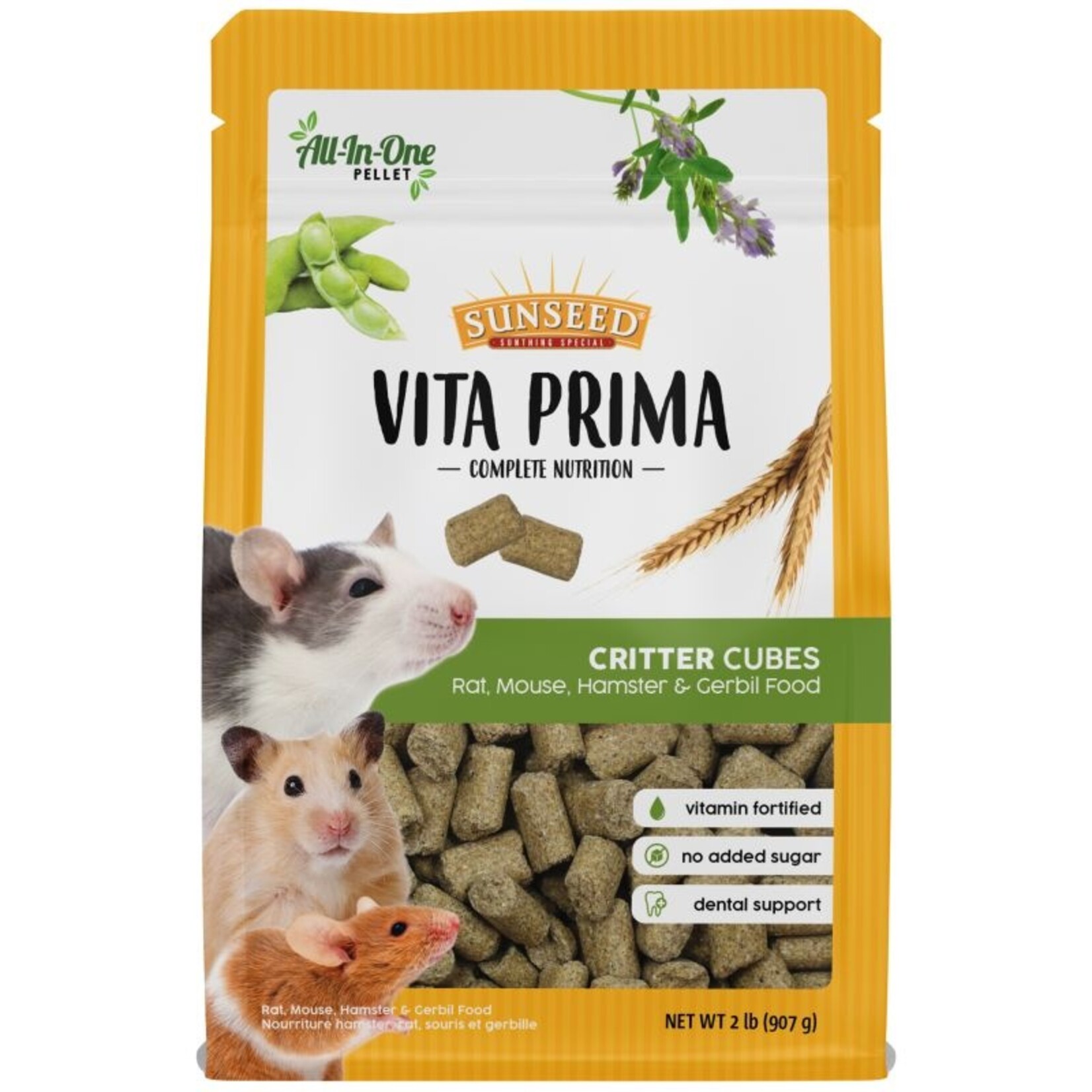 Sunseed Vita Prima Critter Cubes Food, 2lb