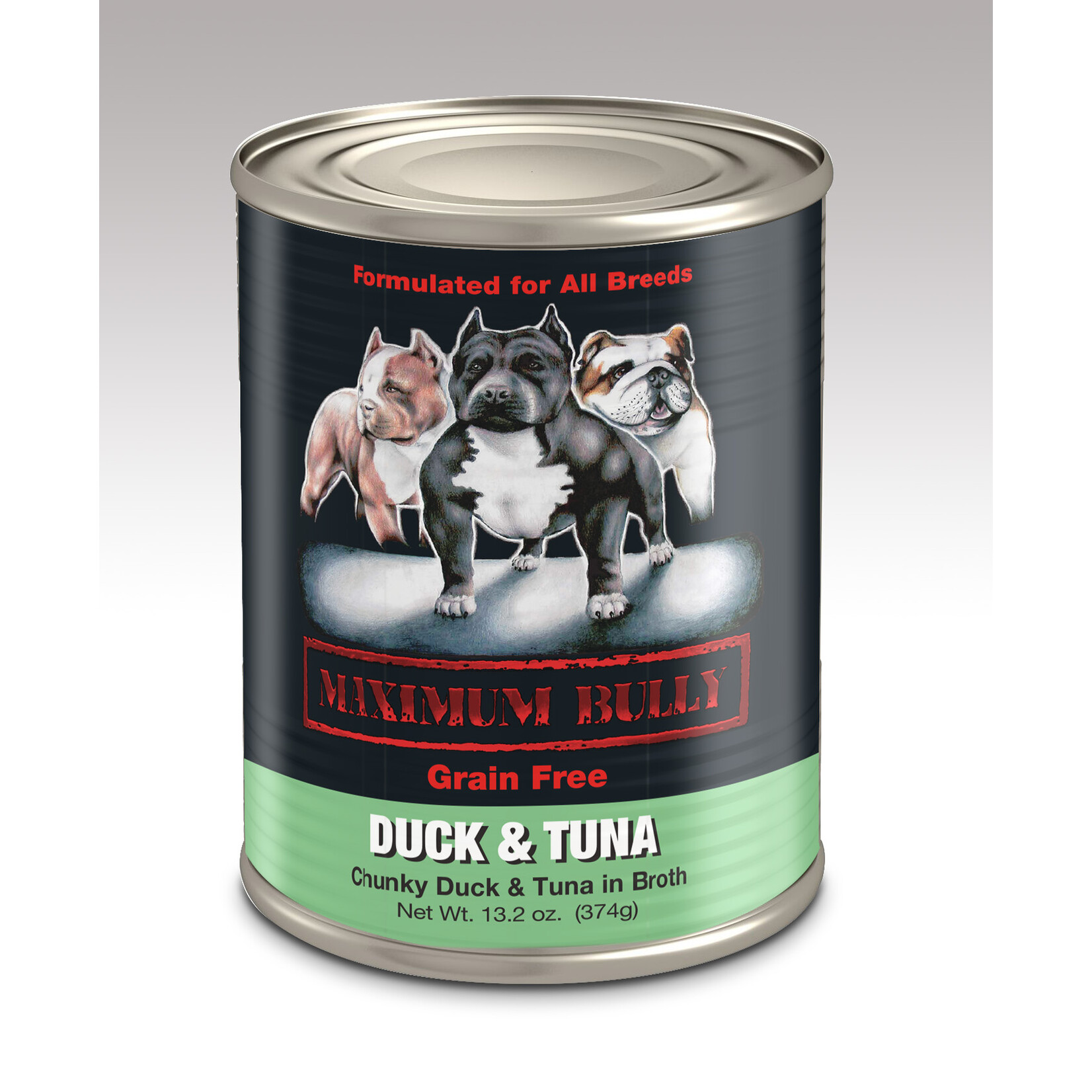 Maximum Bully Chunky Duck and Tuna in Broth Canned Dog Food, 13.2oz