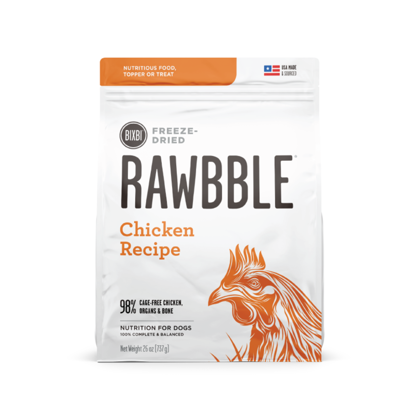 BIXBI Rawbble Chicken Recipe Freeze-Dried Food for Dogs