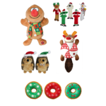 Assorted $5.99 Holiday Plush Dog Toys