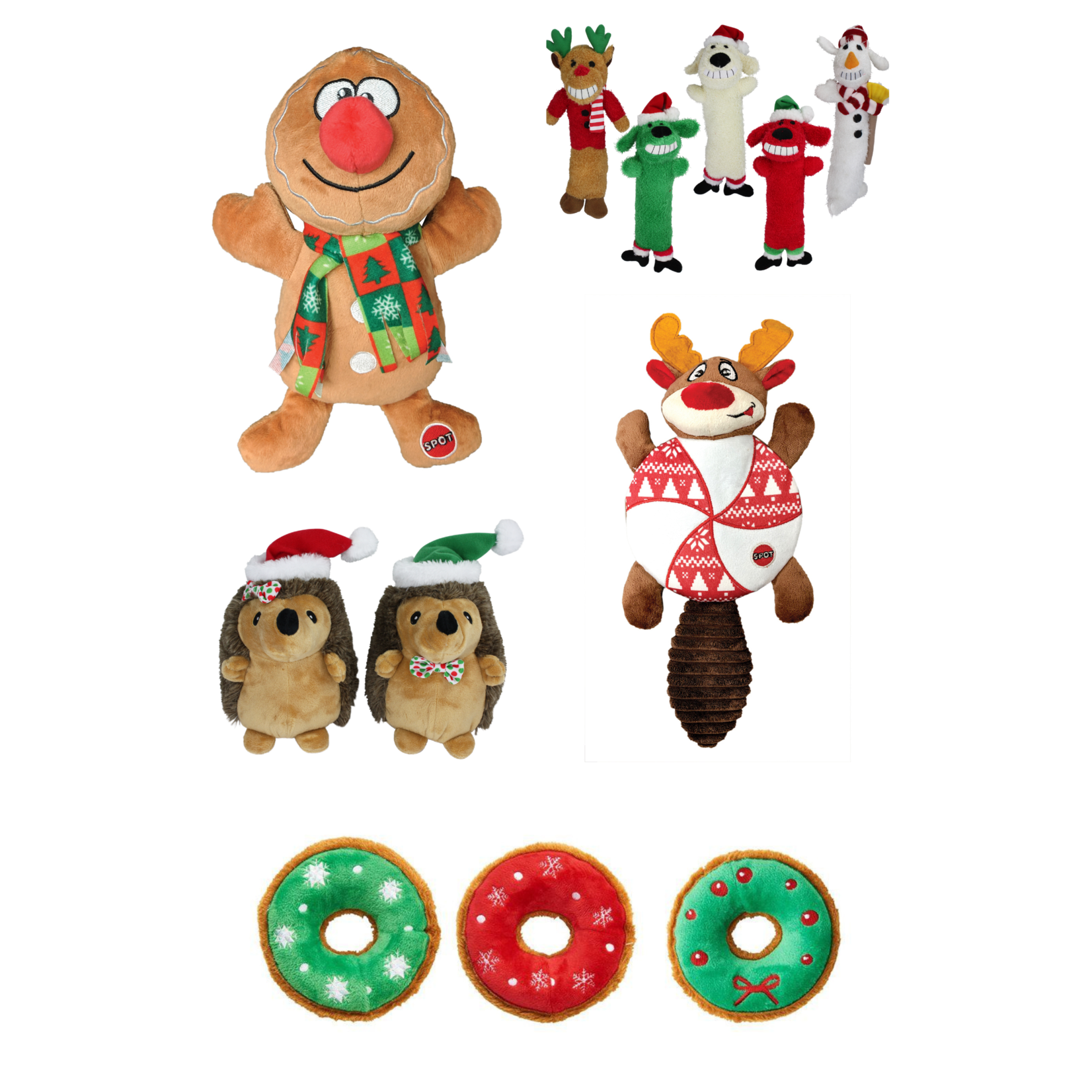Assorted $5.99 Holiday Plush Dog Toys