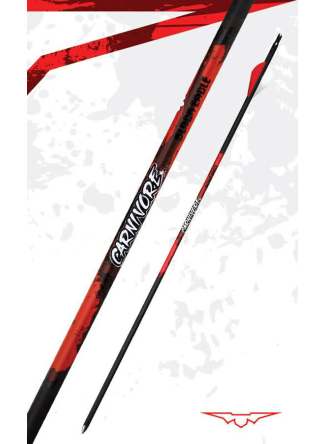 Carnivore Fletched Arrows-1 Dozen