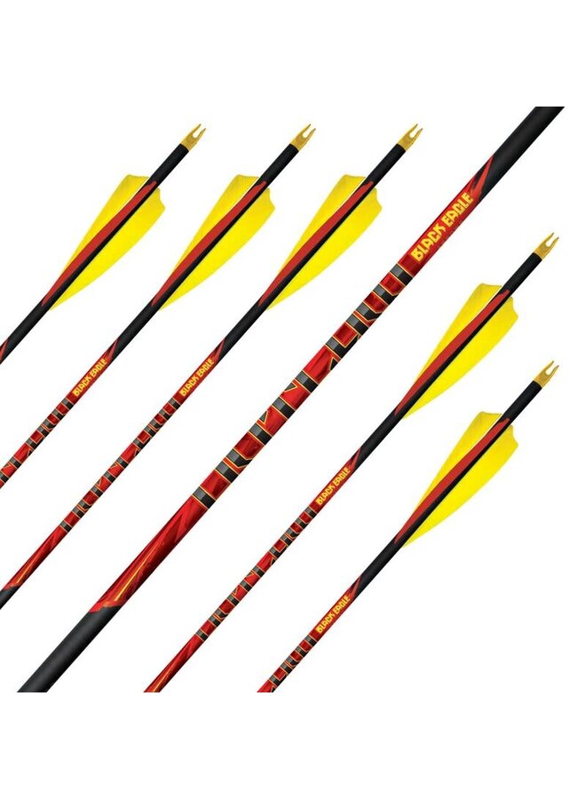 Outlaw Feather Fletched Arrows-1/2 Dozen