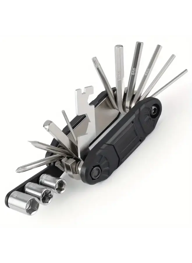 16 in 1 Foldable Multifunction Tool Metric Inc. Star Wrench
