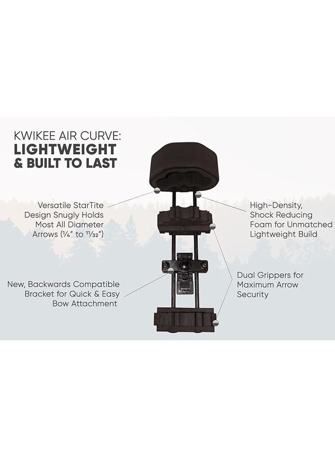 Kwikee Air 4 Arrow Steel Quiver Black