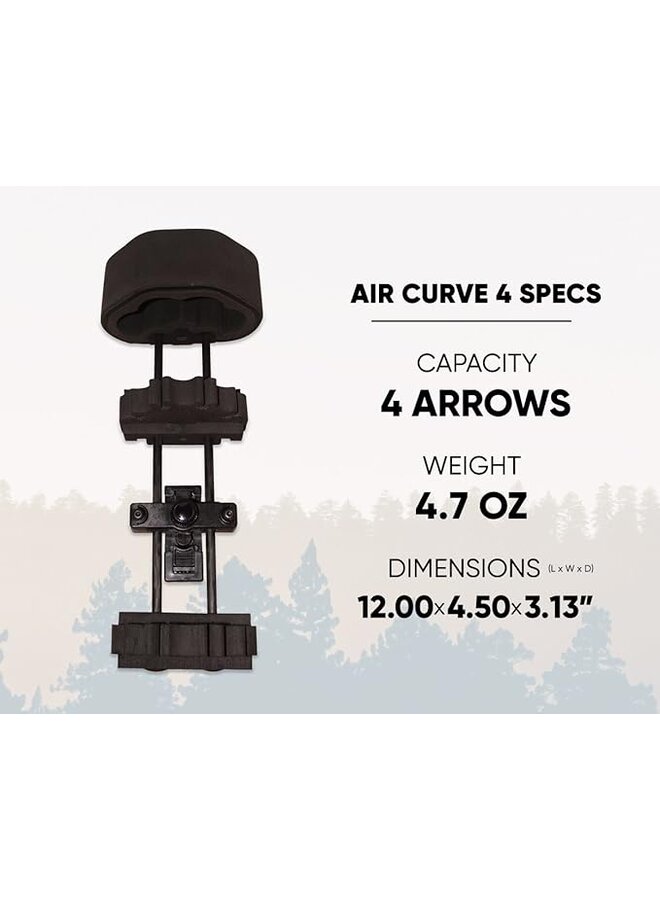 Kwikee Air 4 Arrow Steel Quiver Black