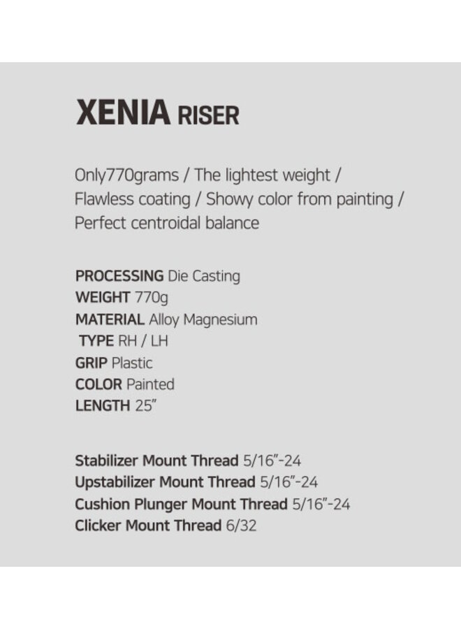Xenia ILF Riser RH Red