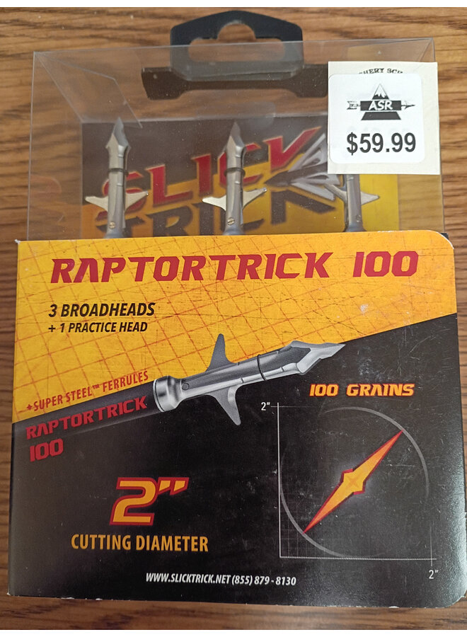 RaptorTrick Broadheads 100 Gr 3 Pk