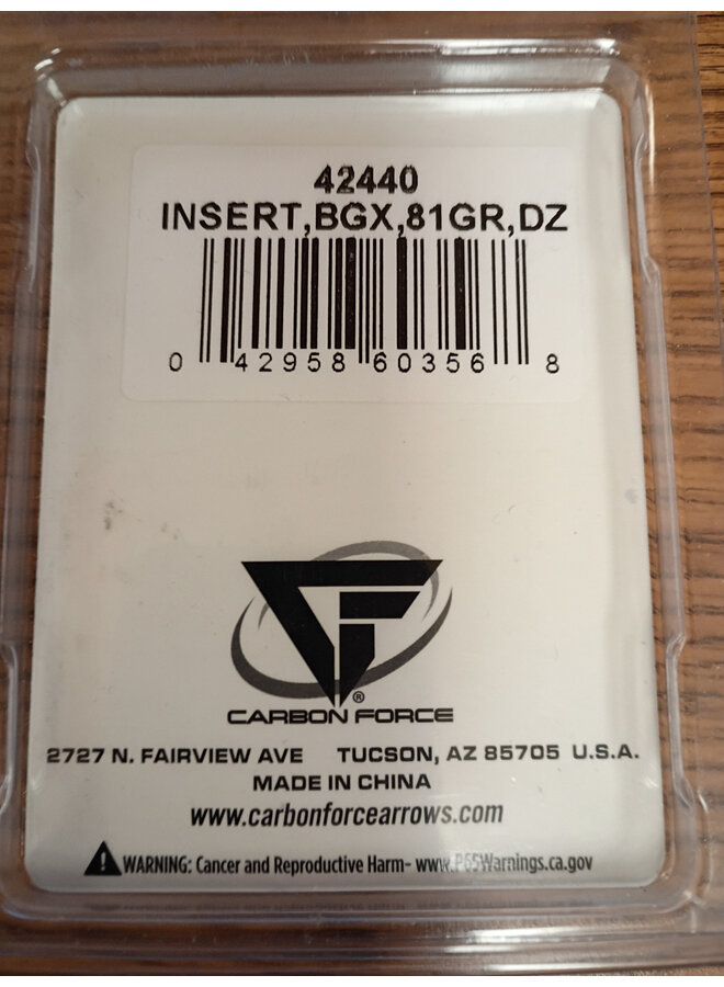 Inserts for Carbon Force/PSE Arrows 81 gr 1 Doz