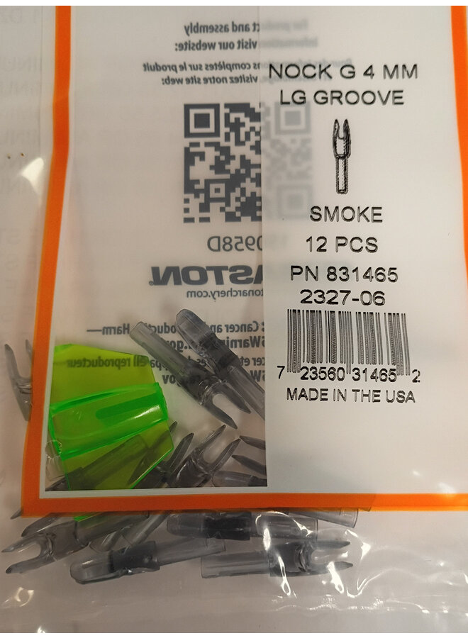 G Nock Large Groove Smoke 1 Doz