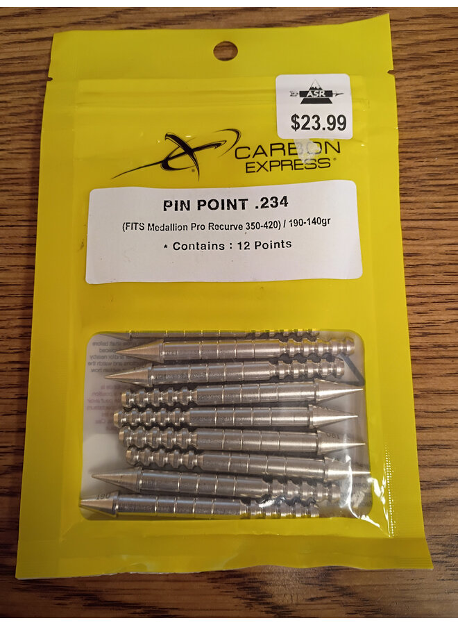 Medallion Pro Recurve Pin Point .234 190-140 Gr 1 Doz