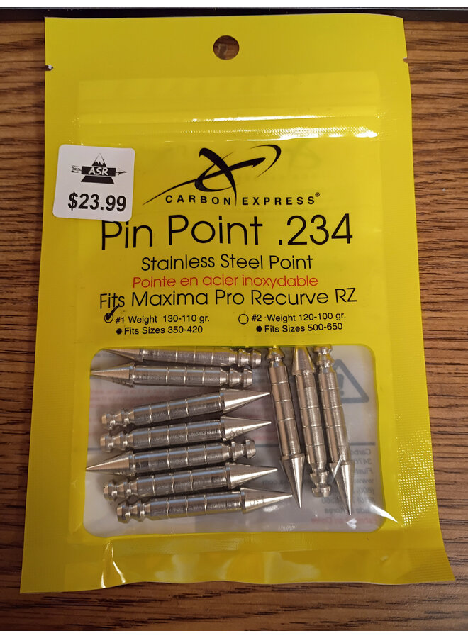 Maxima Pro RZ Recurve .234 Target Point #1 130-110 Gr 1 Doz