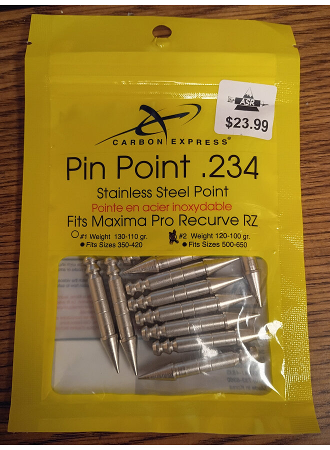 Maxima Pro RZ Recurve .234 Target Point #2 120-100 Gr 1 Doz