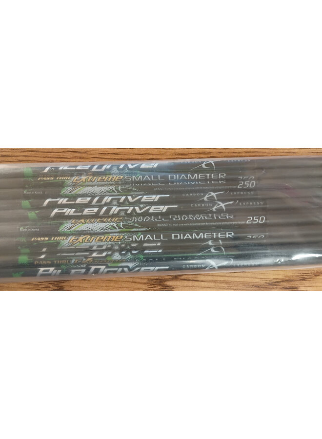 PileDriver Pass Thru Extreme Shafts 250 - .390 Actual Spine 1 Doz
