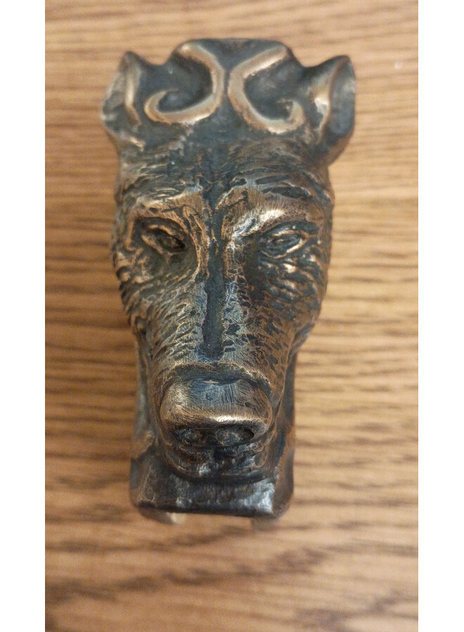 Barebow Riser Weight Wolf Head Bronze