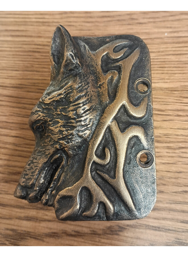Barebow Riser Weight Wolf Head Bronze