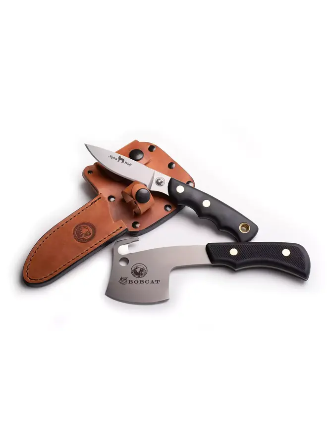 Bobcat Mini Hatchet/Alpha Wolf Knife Combo