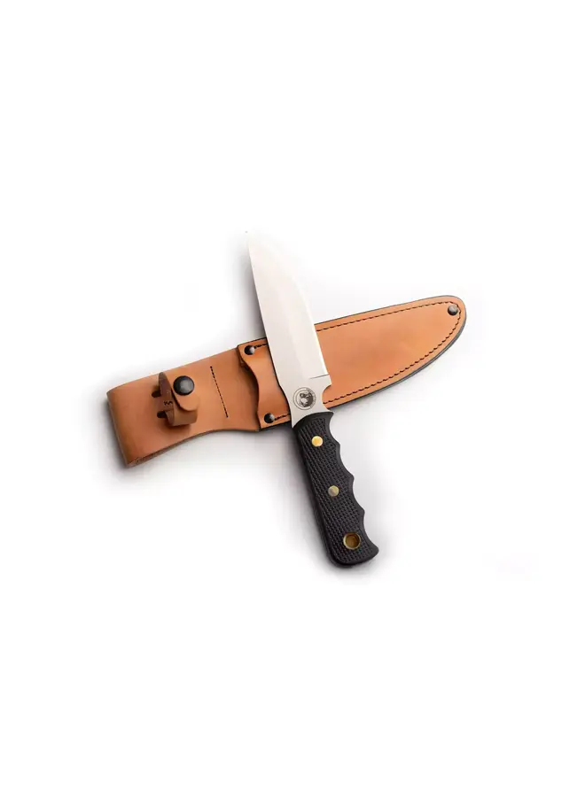 Bush Camp Knife Black Suregrip Handle D2 Tool Steel