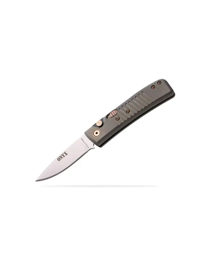 Onyx Auto Folding Knife OD/Black G10 Handle Magnacut Steel