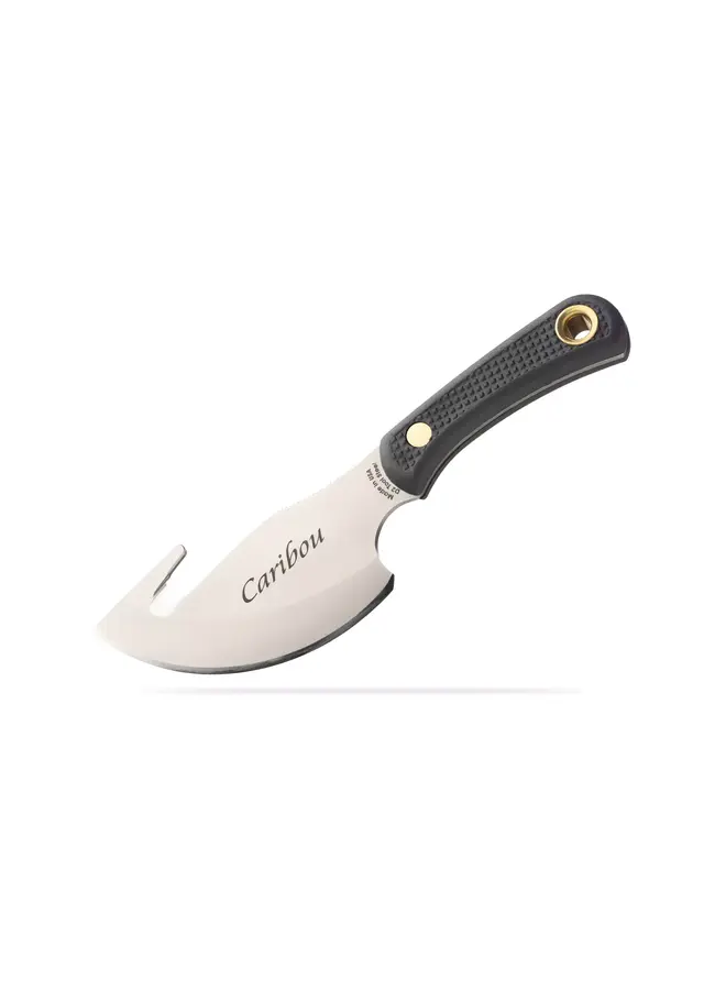 Caribou Skinning Knife Black Suregrip Handle D2 Tool Steel