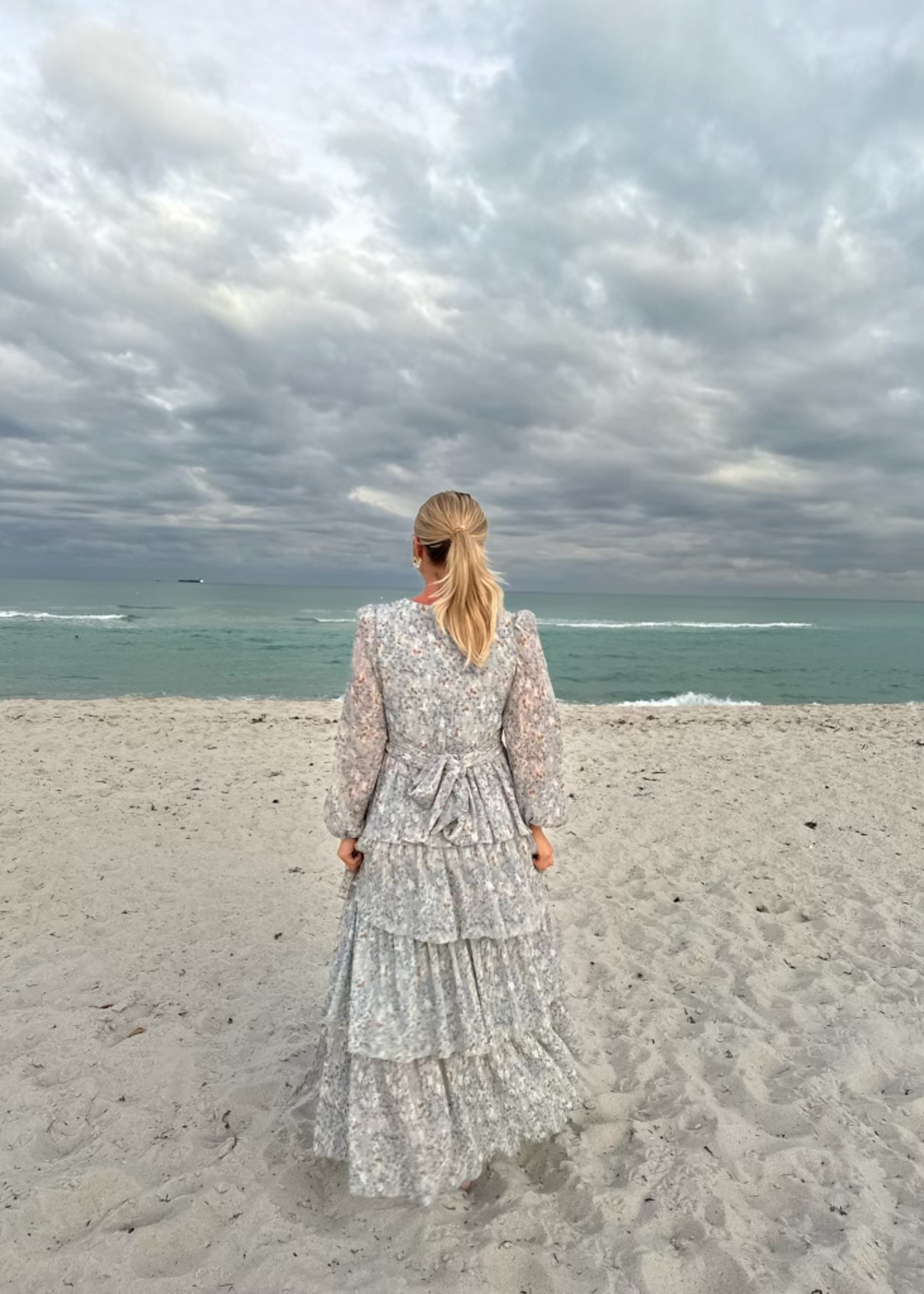 ASTR The Label Blue Floral Sibylla Dress